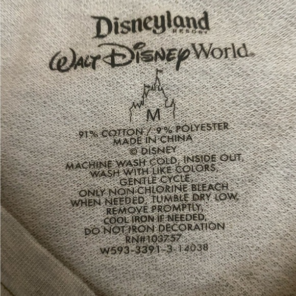 Disneyland Minnie Mouse 91% cotton 9% poly sweatshirt long sleeve medium - Picture 6 of 7